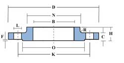 Drawing for 1.25" 600LB RFSO 316/L