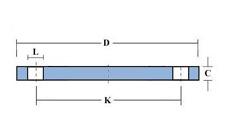 Drawing for 1.25" JIS 10K REGULAR BLIND 316/L