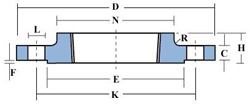 Drawing for 0.50" BS4504 PN16/4 SCREWED CARBON STEEL