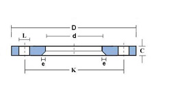 Drawing for 1.25" DIN 2642 FFSO 304/L