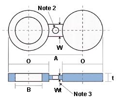 Drawing for 2.00" ASA 150LB SPEC BLIND 316/L